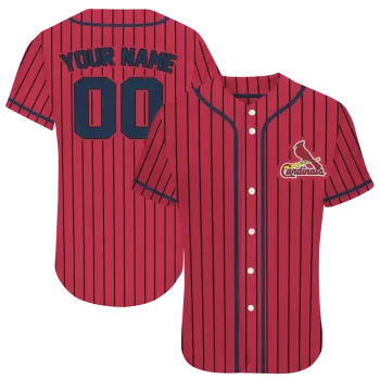 customized st louis cardinals stripe pattern red jersey best selling