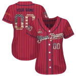 customized st louis cardinals vertical stripes red jersey best selling