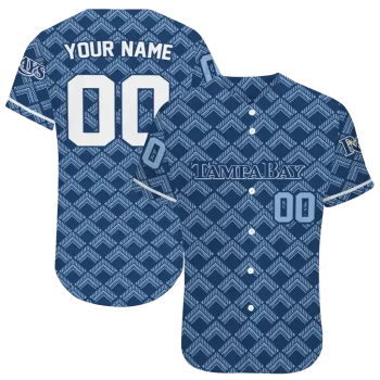 customized tampa bay rays chevron interlock navy jersey best selling