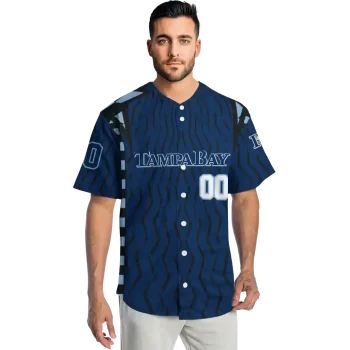 customized tampa bay rays chevron rhythm navy jersey fashion forward