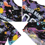 customized tampa bay rays paint splatter black jersey best selling