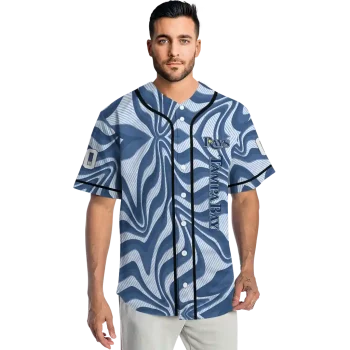 customized tampa bay rays psychedelic curves navy jersey fashion forward