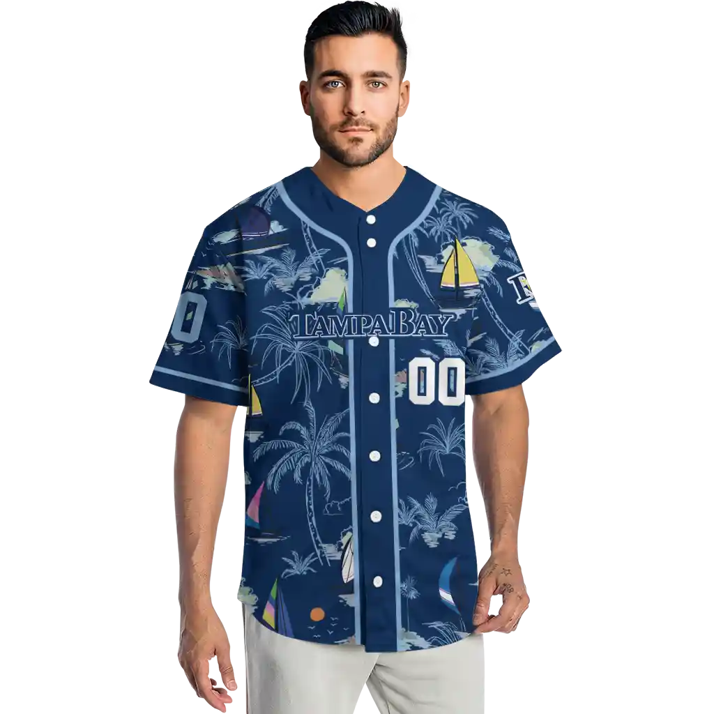 customized tampa bay rays sailboat island navy jersey fashion forward customized tampa bay rays sailboat island navy jersey fashion forward