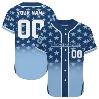customized tampa bay rays star burst light blue jersey best selling