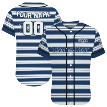 customized tampa bay rays stripe layers navy white jersey best selling