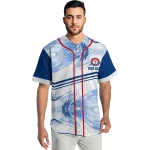 customized texas rangers arrow fade blue white jersey best selling