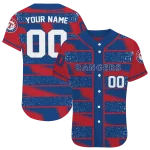 customized texas rangers edgy stripes blue jersey best selling