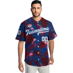 customized texas rangers tropical flamingo blue jersey best selling
