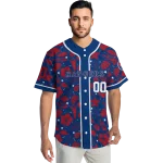 customized texas rangers tropical hibiscus seashells blue jersey best selling