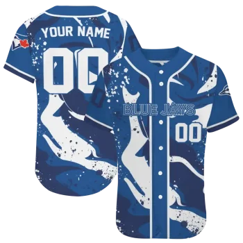 customized toronto blue jays splash swirl blue jersey best selling