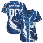 customized toronto blue jays splash swirl blue jersey best selling