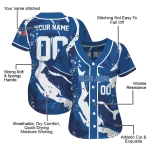 customized toronto blue jays splash swirl blue jersey best selling