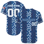 customized toronto blue jays squares grid blue jersey best selling