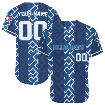 customized toronto blue jays squares grid blue jersey best selling