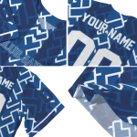 customized toronto blue jays squares grid blue jersey best selling