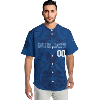 customized toronto blue jays star circle blue jersey fashion forward