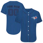 customized toronto blue jays stripe pattern blue jersey best selling