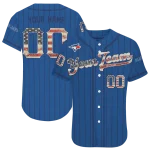 customized toronto blue jays vertical stripes blue jersey best selling