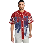 customized washington nationals pattern drip red white jersey best selling