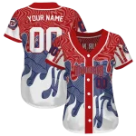 customized washington nationals pattern drip red white jersey best selling