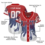 customized washington nationals pattern drip red white jersey best selling