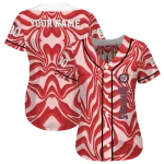 customized washington nationals psychedelic curves red jersey best selling