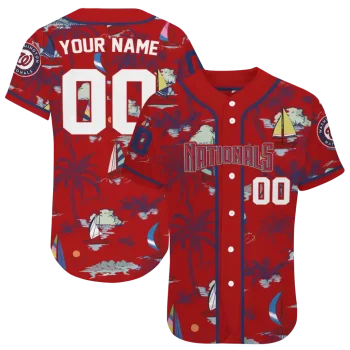 customized washington nationals sailboat island red jersey best selling