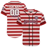 customized washington nationals stripe layers red white jersey best selling