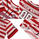customized washington nationals stripe layers red white jersey best selling