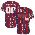customized washington nationals stripe paint red jersey best selling