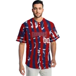 customized washington nationals stripe paint red jersey best selling