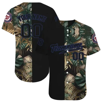 customized washington nationals tropical foliage black jersey best selling
