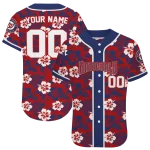 customized washington nationals tropical hibiscus blue jersey best selling