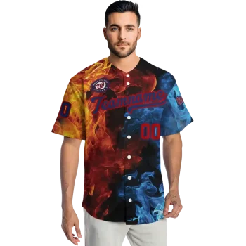 customized washington nationals vapor blaze jersey fashion forward