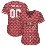 personalized arizona diamondbacks chevron interlock red jersey best selling