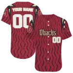 personalized arizona diamondbacks chevron rhythm red jersey best selling