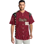personalized arizona diamondbacks chevron rhythm red jersey best selling