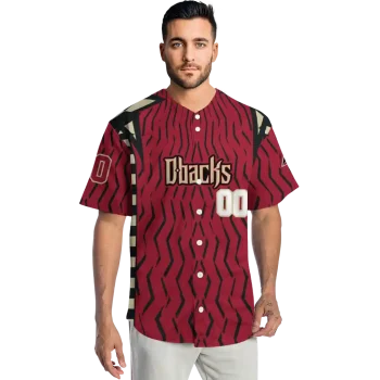personalized arizona diamondbacks chevron rhythm red jersey fashion forward