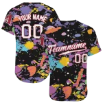 personalized arizona diamondbacks paint splatter black jersey best selling