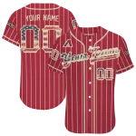 personalized arizona diamondbacks vertical stripes red jersey best selling