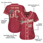 personalized arizona diamondbacks vertical stripes red jersey best selling