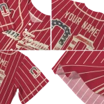 personalized arizona diamondbacks vertical stripes red jersey best selling