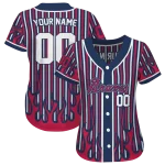 personalized atlanta braves blazing stripes navy jersey best selling