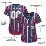 personalized atlanta braves blazing stripes navy jersey best selling