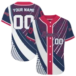 personalized atlanta braves curved stripes navy white jersey best selling