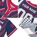 personalized atlanta braves curved stripes navy white jersey best selling