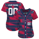 personalized atlanta braves edgy stripes navy jersey best selling