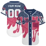 personalized atlanta braves pattern drip navy white jersey best selling