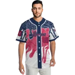 personalized atlanta braves pattern drip navy white jersey best selling