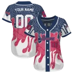 personalized atlanta braves pattern drip navy white jersey best selling